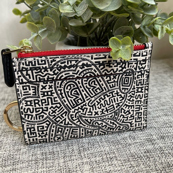 $69(NEW) Coach Disney Mickey Mouse X Keith Haring Mini Skinny ID Case Card - Picture 1 of 12